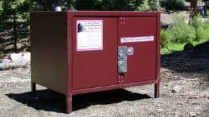 Bear boxes can be found at popular campsites